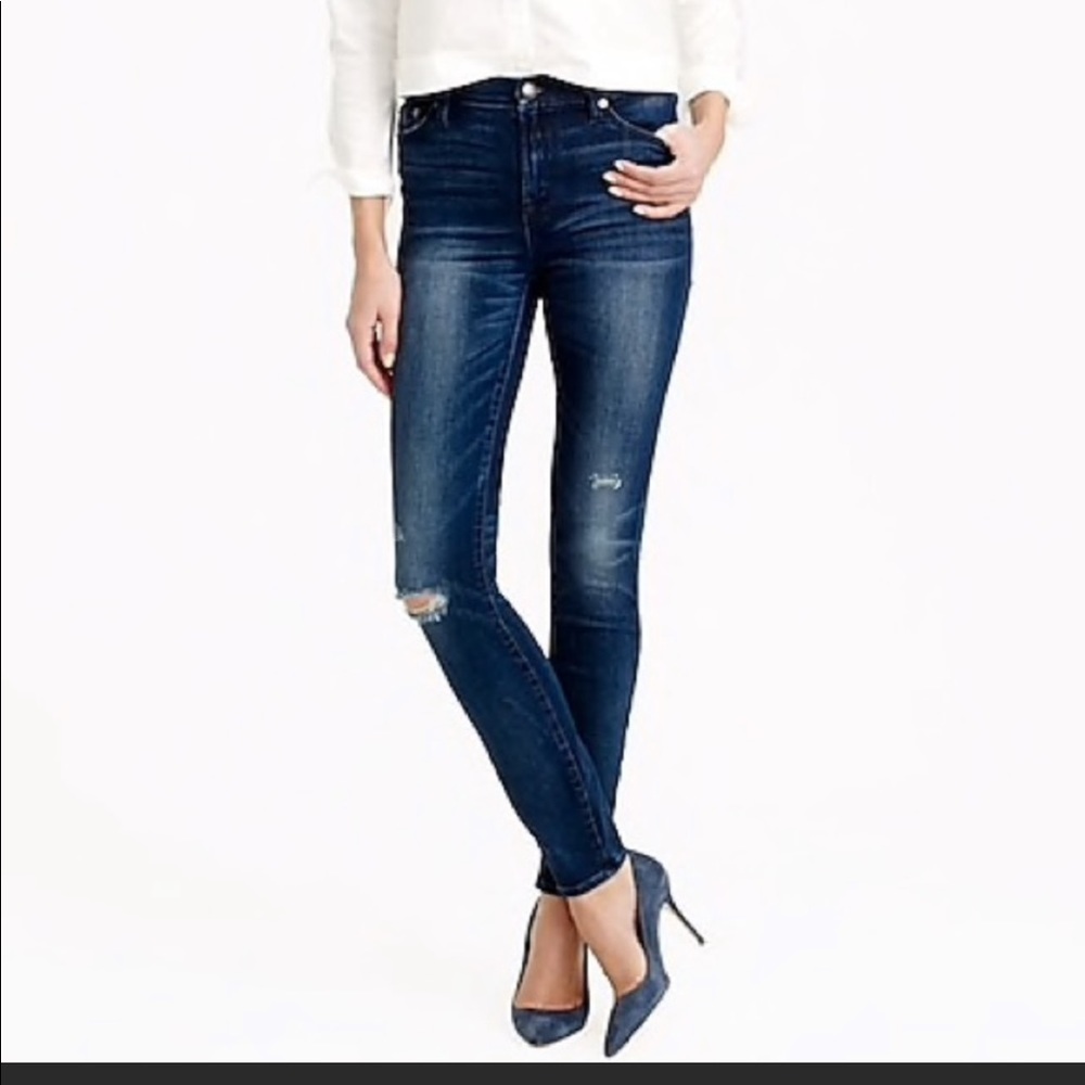 J Crew Lookout High Rise skinny jeans Grady wash